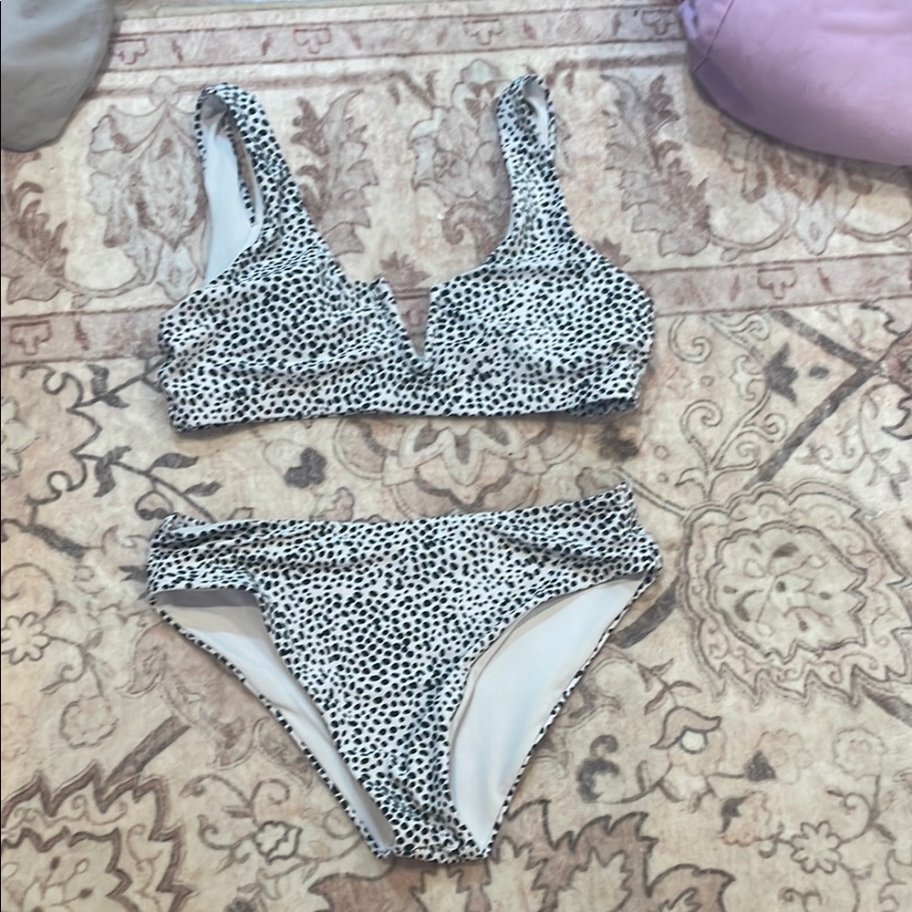 SHEIN Black and White Polka Dot Bikini